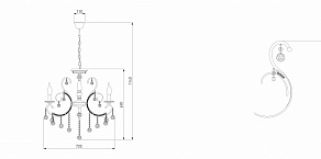 Подвесная люстра Eurosvet Collana 10096/8 золото/прозрачный хрусталь Strotskis