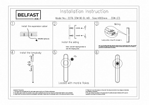 Накладной светильник Belfast Ravenhill 2276 33W 80 BL MB