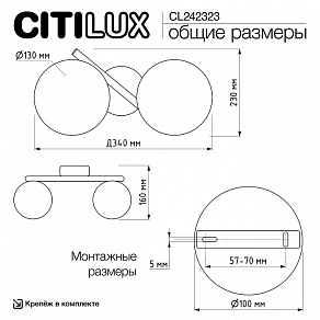 Бра Citilux Ronny CL242323