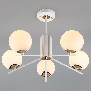 Люстра на штанге Eurosvet Lucas 70092/5 белый