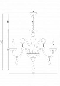 Подвесная люстра Rivoli Sposa P6 CR Б0037770