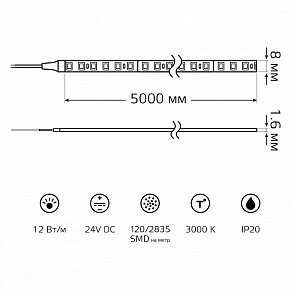 Лента светодиодная Gauss  23637032010