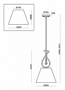 Подвесной светильник Freya Madeline FR2019PL-01BS