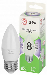 Лампа светодиодная Эра Green Line E27 8Вт 6500K LED B35-8W-865-E27 GL