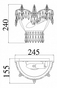 Накладной светильник Maytoni Versailles DIA585-WB01-WG