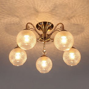 Люстра на штанге Eurosvet Kristin 30139/5 античная бронза