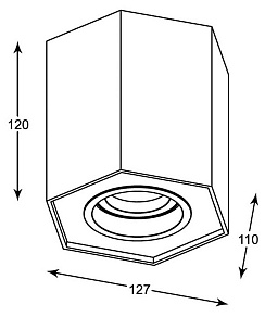 Накладной светильник Zumaline Polygon 20077-WH