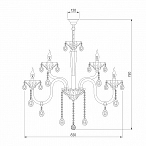 Подвесная люстра Bogate's Lecce 310/15 Strotskis