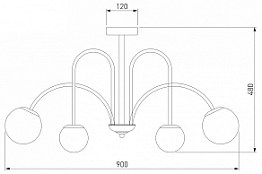 Люстра на штанге Eurosvet Alix 30177/6 хром