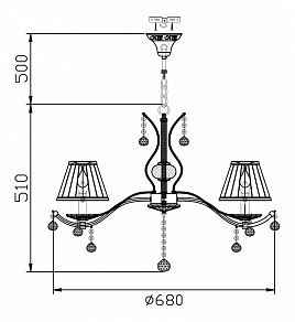 Подвесная люстра Maytoni Selena ARM700-06-N