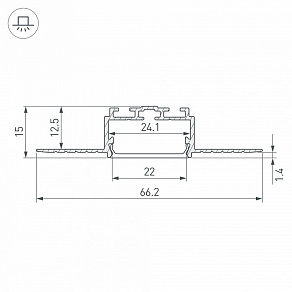 Профиль встраиваемый Arlight PLS 058956