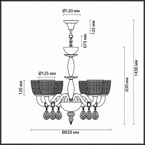 Подвесная люстра Odeon Light Pirea 4199/6