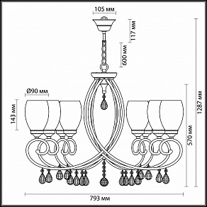 Подвесная люстра Odeon Light Magenta 3923/8