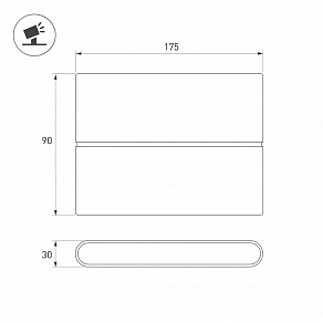 Накладной светильник Arlight SP-FLAT 063611
