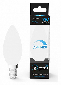 Лампа светодиодная Gauss  E14 7Вт 6500K 103101307-D