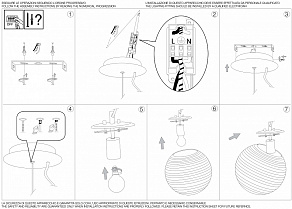 Подвесной светильник Ideal Lux Mapa Riga MAPA RIGA SP1 D30