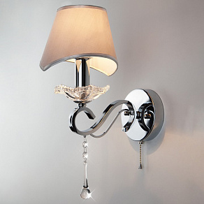 Бра Eurosvet Kelly 10085/1 хром/прозрачный хрусталь Strotskis