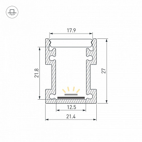 Профиль встраиваемый Arlight FLOOR 060246