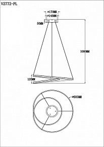 Подвесной светильник Moderli Dante V2772-PL