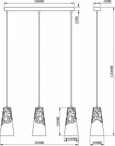 Подвесной светильник Moderli Natali V2822-3P
