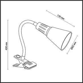 Настольная лампа офисная Odeon Light Mosko 3387/1WA