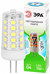 Лампа светодиодная Эра Green Line G4 7Вт 4000K LED G4-JC-7W-840-12V GL
