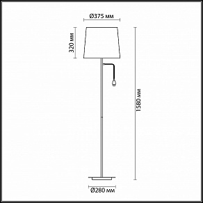 Торшер с подсветкой Odeon Light Edis 4114/1F