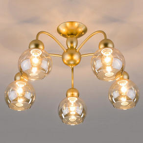 Люстра на штанге Eurosvet Fabia 30148/5 перламутровое золото