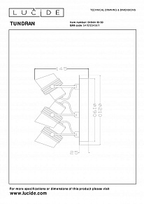 Накладной светильник Lucide Tundran 34944/13/30