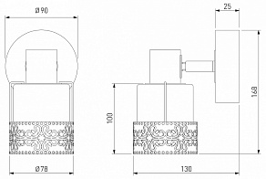Спот Eurosvet Silvia 20025/1 белый с золотом/ хром