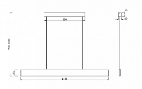 Подвесной светильник Maytoni Step P010PL-L30W