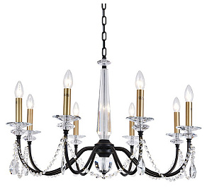 Подвесная люстра Newport АНАСТАСИЯ 3978/C black+brass