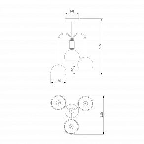 Люстра на штанге Eurosvet Solario 70067/3 хром