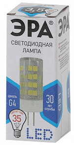 Лампа светодиодная Эра Стандарт G4 3.5Вт 4000K LED JC-3,5W-220V-CER-840-G4