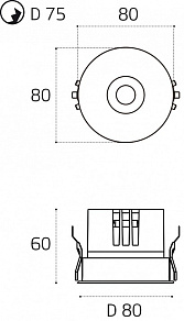 Встраиваемый светильник Italline IT014-0208 IT014-0208 nickel
