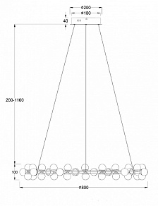 Подвесная люстра Maytoni Tessara MOD081PL-L60G3K
