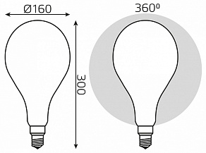 Лампа светодиодная Gauss Filament E27 10Вт 4100K 179202210-D
