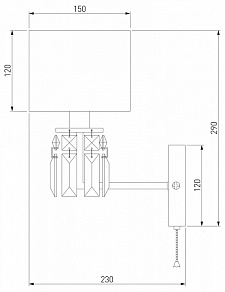 Бра Eurosvet Zaffiro 10129/1 золото/прозрачный хрусталь Strotskis (10099/1)