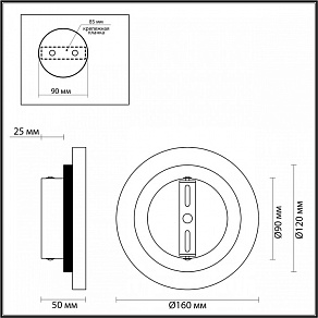 Накладной светильник Odeon Light Travertino 6625/5WL