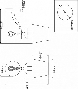 Бра Moderli Aerton V2530-1W