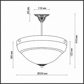 Подвесной светильник Odeon Light Palacio 1992/3C