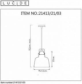 Подвесной светильник Lucide Naut 21413/21/03
