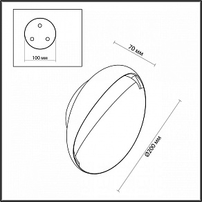 Накладной светильник Odeon Light Vela 7005/7WL