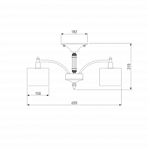 Люстра на штанге Eurosvet Adagio 60080/5 сатин-никель