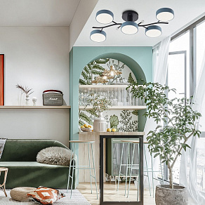 Потолочная люстра Arte Milano Ferrara 256606/5 Bk/Gr