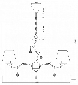 Подвесная люстра Rivoli Аroma P8 AB Б0038385