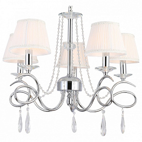 Подвесная люстра Eurosvet 10082 10082/5 хром/прозрачный хрусталь Strotskis