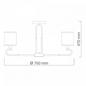 Люстра на штанге DeMarkt Конрад 10 667012508