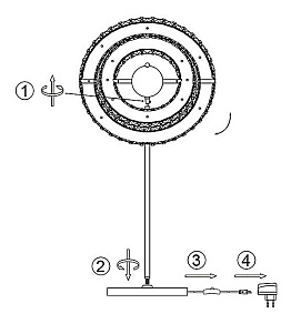 Настольная лампа декоративная Globo Esox 67077T