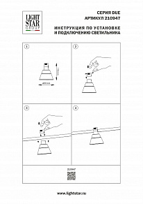 Накладной светильник Lightstar Due Hermes 210947